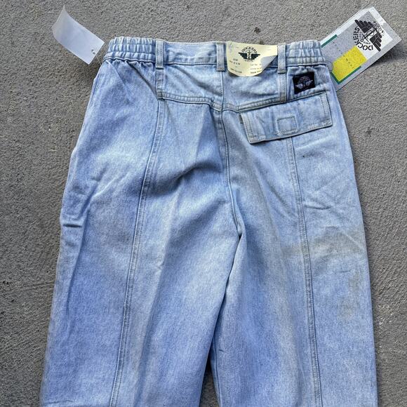 Deadstock 90s Dockers Jeans 28x30 Pleated Denim Levi’s Baggy Acid Wash Vintage - Picture 10 of 14